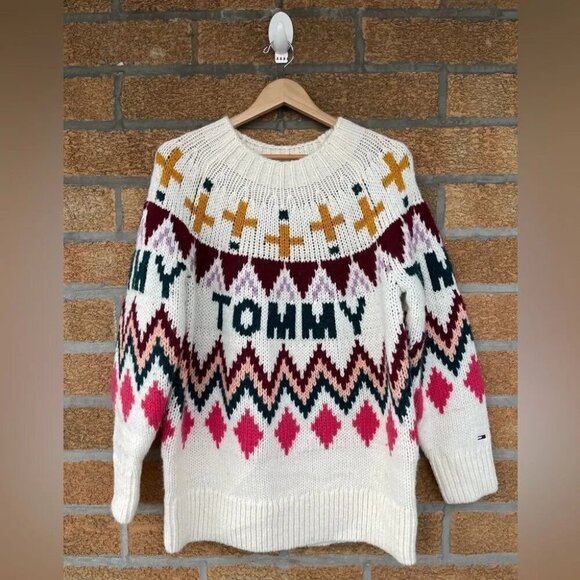 TOMMY FAIR ISLE SWEATER SMALL - Picture 2 of 15